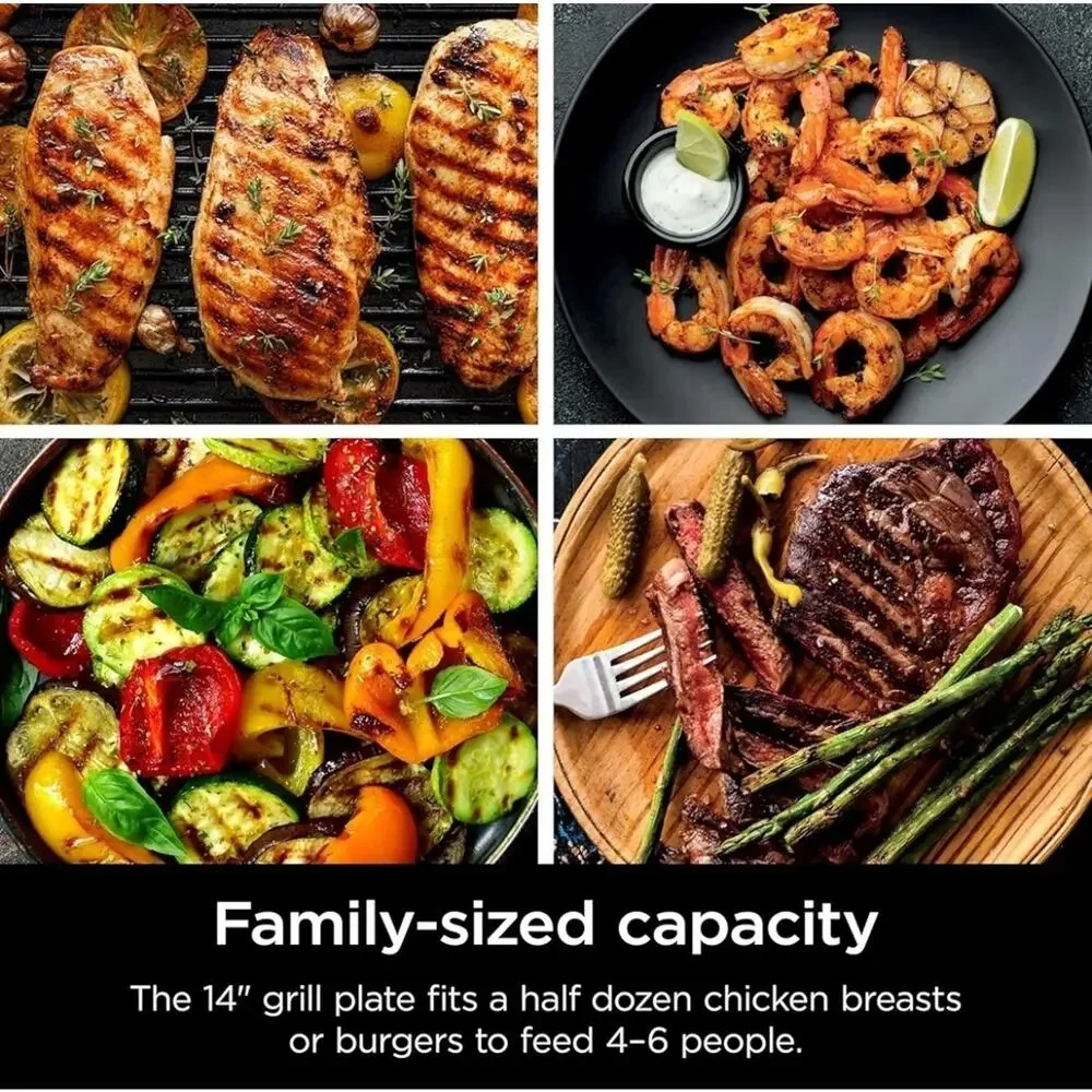 Ninja GR100 Sizzle Smokeless Indoor Grill with Nonstick Grill Plate